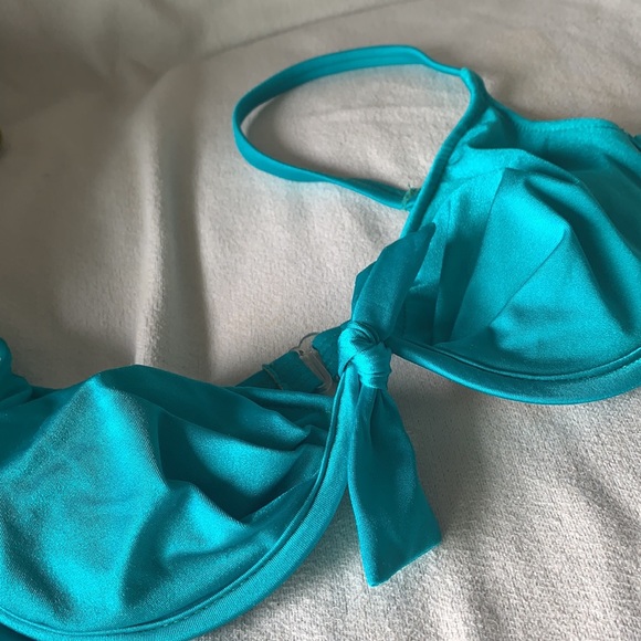 Vintage Sunsets Teal Underwire Bikini Bra Top - Picture 14 of 14